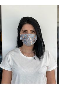 10 Adet Desenli Baskılı Maske, 3katlı, Burun Telli, Meltblown Ara Katman