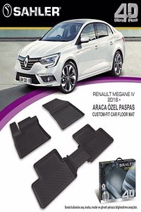 Renault Megane 4 Sedan 4,5d Havuzlu Paspas, Megane 4 Sedan Paspas, 2016- Ve Üstü Uyumlu
