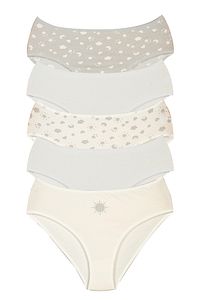 Sensu Kadın Bato Külot Soft Karışık Renkler 5 li Paket Set