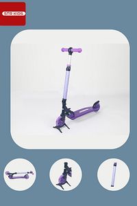 Vadi-Mini LED Lighted Two Wheel Folding Height Adjustable Scooter 1