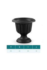 Nergiz Saksı Antrasit Dekoratif Saksı 9.8 Lt