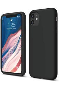 Siyah Iphone 11 6.1" Uyumlu İçi Kadife Lansman Silikon Kılıf