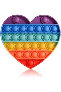Push Pop It Push Bubble Fidget Stres Atıcı Rahatlatıcı Duyusal Oyuncak Gökkuşağı Kalp