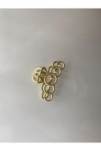 Halkalı Mat Gold Metal Mandal Toka 7 Cm