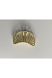Mat Gold Deniz Kabuğu Metal Mandal Toka 6 Cm