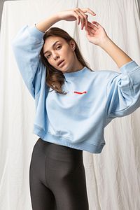 Crop Sweatshirt Blue