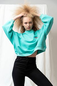 Crop Sweatshirt Green
