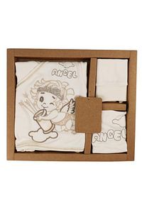 Unisex Bebek Ten Rengi Organik Kumaşlı Hastane Çıkış Seti 5li 1083