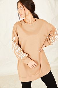 Kadın Vizon Yuvarlak Yaka Kolu Kabartmalı Tunik ARM-21K024033