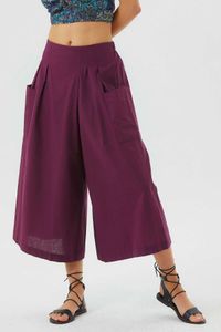 Clandestino-Authentic Wide Leg Short Trousers Purple 2