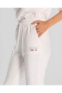 كابا-بنطال رياضي نسائي من Jemima Pants باللون الأبيض بقصة عادية 5