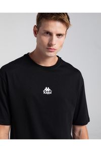 Kappa-Authentic Nara Men's Black Oversize Fit T-Shirt 4