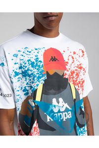 Kappa-Authentic Graphik Garrel Men's White Comfort Fit T-Shirt 3