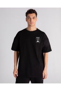 Kappa-Authentic Techvilek Men's Black Regular Fit T-Shirt 2