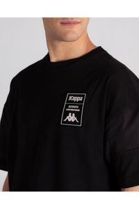 Kappa-Authentic Techvilek Men's Black Regular Fit T-Shirt 4