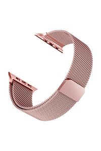 Apple Watch Hasır 38mm / 40mm Milanese Loop Kordon Rose Gold