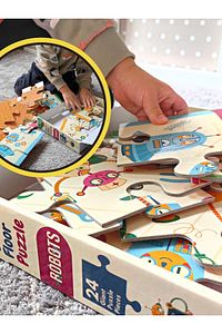 DoerKids-Robots Jumbo Floor Puzzle |   Robots Age 3 24 Pieces 5