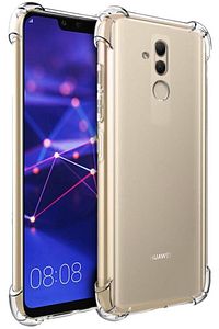 Mate 20 Lite Kılıf Darbelere Dayanıklı Sert Silikon Şeffaf