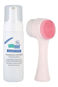 Clearface Yüz Temizleme Köpüğü 150 ml ve PudraShine Yüz Temizleme Fırçası