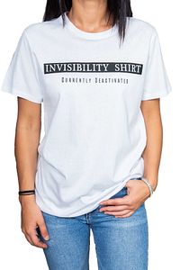 Invisibility Shirt Yazılı Siyah T-shirt