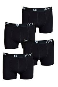 Erkek Siyah Boxer 4lü