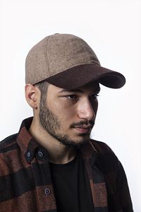 Unisex Kahverengi Kışlık Kaşe Kumaş Beyzbol Şapka Kep