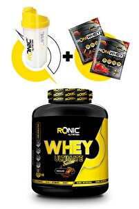 Ultimate Whey Protein Tozu 2270 gr Çikolata Aromalı+ Shaker Ve 2 Adet Tek Kullanımlık Whey Protein