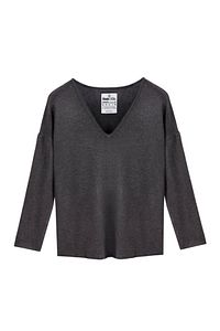 Vogue W Antrasit V-yaka Basic Bluz/triko