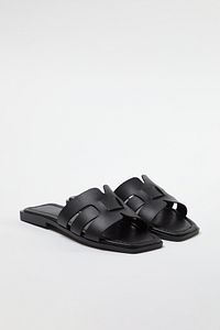 TRENDYOL SHOES-Black One-Strap Casual Women's Slippers Takss24Te00010 1