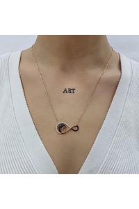 Anne Kız Sonsuzluk 925 Ayar Rose Kaplama Gümüş Kolye