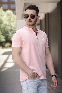 Roderick Hakim Yaka Petek Kumaş Yarım Fermuarlı Erkek Tshirt