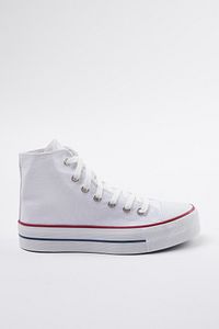 TRENDYOL SHOES-Pantofi de damă cu șireturi albi TAKAW25SN00000 6