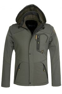 Erkek Haki Su Ve Rüzgar Geçirmez Softshell Mont