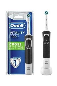 Vitality 100 Cross Action Siyah Şarjlı Diş Fırçası