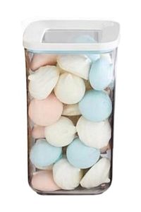 VİP AHMET-Vacuum Crystal Mica Storage Container 3 Pieces 1200 ml 1
