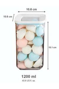 VİP AHMET-Vacuum Crystal Mica Storage Container 3 Pieces 1200 ml 2