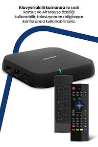 GOLDMASTER-Netta 3 Android 4k Ultra HD Media Player TV Box with Smart Remote Control Keyboard and Air Mouse 3