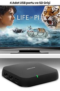 GOLDMASTER-Netta 3 Android 4k Ultra HD Media Player TV Box with Smart Remote Control Keyboard and Air Mouse 5
