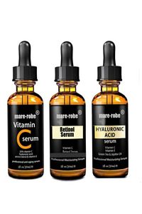3'lü Cilt Bakım Serumları Hyaluronic Acid Vitamin C Retinol Cilt Bakım Serumu
