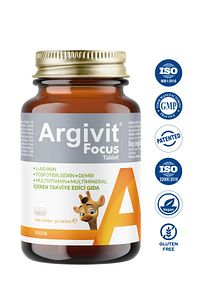 Argivit-Focus Phosphatidilcerin, L-Arginine, Multivitamin and Multi-Mineral Tablet 30 Pieces 2