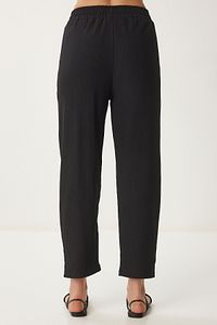 Happiness İstanbul-Women's Black Kimono Trousers Knitted Set BY00050 7