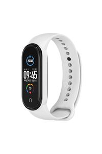 Xiaomi Mi Band 5/6 Akıllı Bileklik Kordon Kayış Antialerjik Silikon Beyaz
