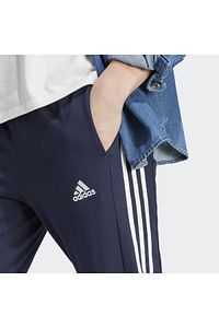 adidas-Navy Blue 3-Striped Men's Essentials Tapered Sweatpants - Ic0045 2