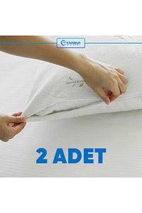 Iç Yastık Kılıfı Fermuarlı 2 Adet Terletmeyen Serin Tutan Hava Alan Minder Kılıfı
