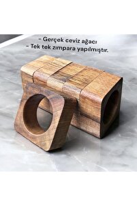 Ceviz ağacı 6 lı peçete halkası, Noçe ceviz peçete halkası 3