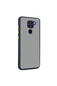 Xiaomi Redmi Note 9 Kılıf Silikon Kenarlı Kamera Korumalı Buzlu Hux Kapak+cam Ekran Koruyucu
