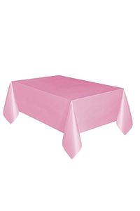 Pembe Renk Kullan At 120x180 Cm Doğum Günü Partisi Için Düz Tek Kullanımlık Plastik Masa Örtüsü