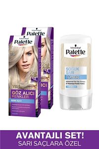 10-1 Küllü Açık Sarı X 2 Adet + Palette Soğuk Sarı toner Set