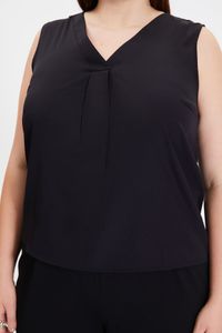 Trendyol Collection-Schwarze gewebte Bluse mit V-Ausschnitt TWOSS19XM0238 8