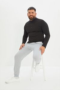 Gri Erkek Regular Fit Lastik Paça Basic Eşofman Altı TMNSS20EA0053